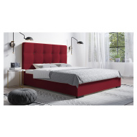 Eka Čalouněná postel Kanary - Kronos 120x200 cm Barva látky: Červená (02), Úložný prostor: Bez ú