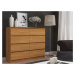 Ak furniture Komoda Kuba 120 cm 8 šuplíků olše