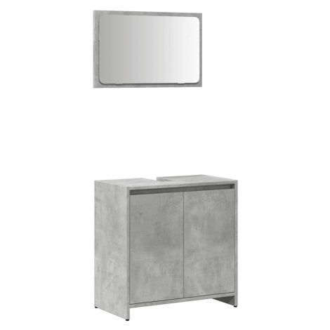 vidaXL 2dílný set koupelnového nábytku betonově šedý kompozitní dřevo