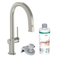 Dřezová baterie Hansgrohe Aqittura bez výpusti nerez 76800800