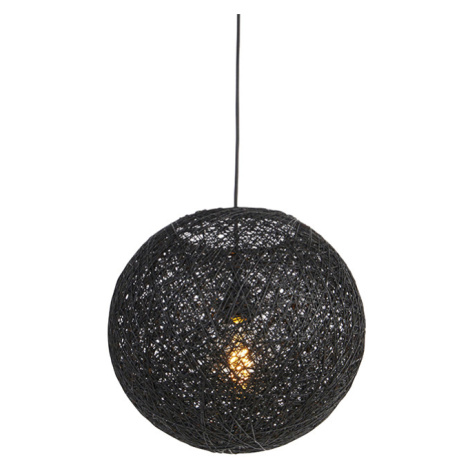 Závěsné svítidlo černé 35 cm - Corda QAZQA