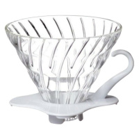 Hario skleněný Dripper V60-01- bílý (VDGR-01-W)