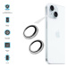 Ochranná skla čoček fotoaparátů FIXED Camera Glass pro Apple iPhone 15/15 Plus, stříbrná