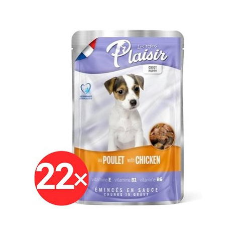 Plaisir Dog kapsička puppy pro štěňata s kuřecím 22 × 100 g