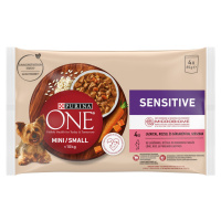 Purina ONE MINI Sensitive/Delicate kapsičky - s lososem 4 x 85 g