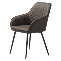 Furniria Designová židle Dana tmavohnědá koženka