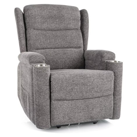 Signal Elektrické polohovací křeslo Minos Raven šedé