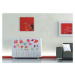 F 0444 AG Design Samolepicí dekorace - samolepka na zeď - Red nostalgie, velikost 65 cm x 85 cm