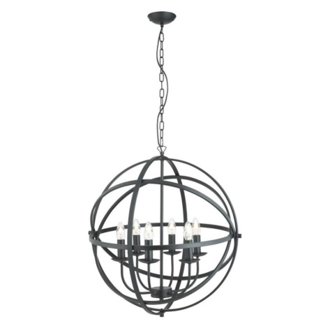 Searchlight 2476-6BK - Lustr na řetězu ORBIT 6xE14/60W/230V černá 2476-6BK