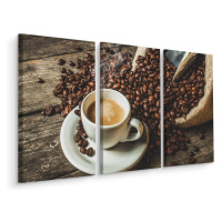 MyBestHome BOX Vícedílné plátno Šálek Horké Kávy Varianta: 100x150