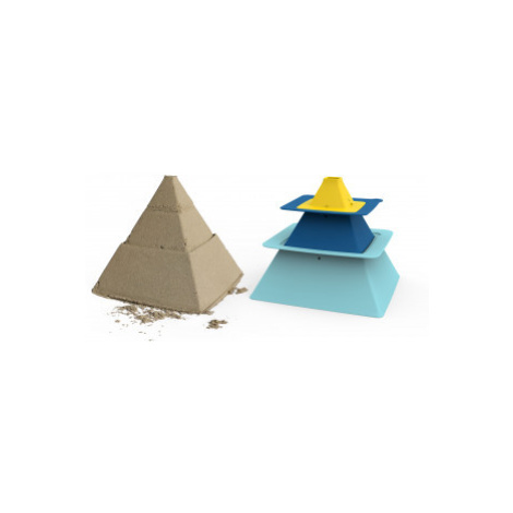 Pyramida - věž na písek Pira, světle modrá, tmavě modrá, žlutá Quut