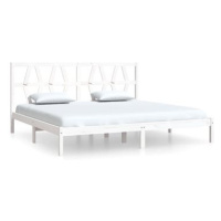 Rám postele bílý masivní borovice 200 × 200 cm, 3104019