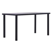 Jídelní stůl černý a betonově šedý 140x70x75 cm MDF