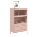 vidaXL Skříň highboard růžová 68 x 39 x 113 cm ocel