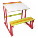 Jeujura Školní lavice s oboustrannou tabulí, barevná
