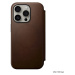 Nomad Modern Leather Folio, brown - iPhone 15 Pro (NM01628385) Hnědá