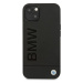 BMW BMHCP14SSLLBK hard silikonové pouzdro iPhone 14 6.1" black Leather Stamp