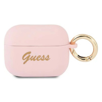 Guess GUAPSSSI AirPods Pro cover pink Silicone Vintage Script (GUAPSSSI)