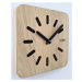 KUBRi 0164 - 40 cm hodiny z dubového masívu včetně dřevěných ručiček
