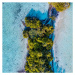 Fotografie Aerial shot of tropical island, Maldives, graphixel, 40 × 40 cm