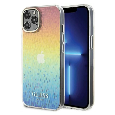 Kryt Guess GUHCP12MHDECMI iPhone 12 6.1" multicolour hardcase IML Faceted Mirror Disco Iridescen