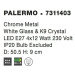 NOVA LUCE stropní svítidlo PALERMO chromovaný kov bílé sklo a K9 křišťál E27 4x12W IP20 bez žáro