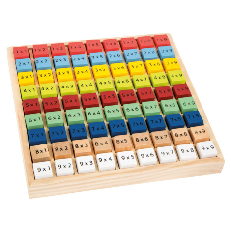 Dřevěná vzdělávací tabulka - barevná násobilka SMALL FOOT