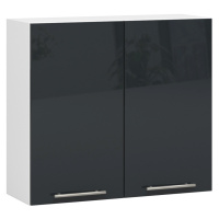 Ak furniture Závěsná kuchyňská skříňka Olivie W 80 cm bílá/grafit
