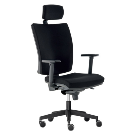 Kancelářská židle REMIZ s podhlavníkem, černá ALBA