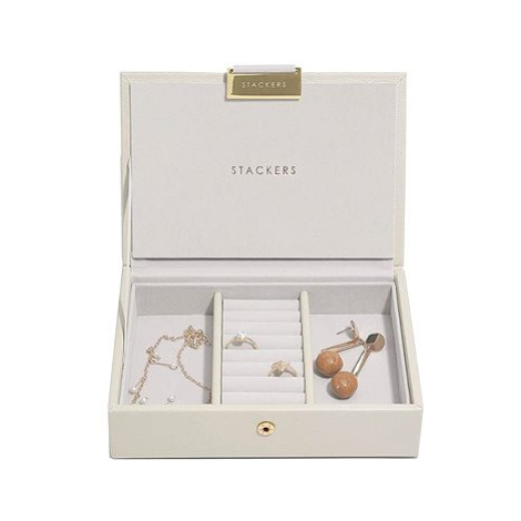 Stackers, Box na šperky Oatmeal Mini Lid | krémová