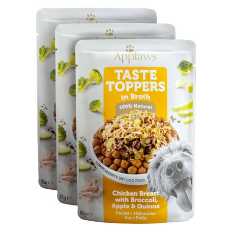 Applaws kapsička Dog Taste Toppers Broth Kuřecí s quinou 3 × 85 g