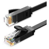 UGREEN Plochý kabel Ethernet RJ45, Cat.6, UTP, 15 m (černý)