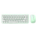 Klávesnice Wireless keyboard + mouse set MOFII Bean 2.4G (White-Green)