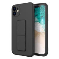 Kickstand silikonový kryt na iPhone 11 Pro Max, černý