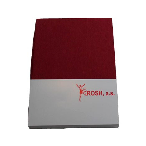 Rosh Jersey prostěradlo EXCLUSIVE 180 × 200cm - Bordó