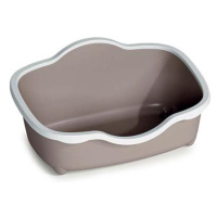 Stefanplast Chic Open 56x38,5x26cm toaleta pro kočky s odnímatelným okrajem bílá/ svět