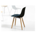 INFINITI - Čalouněná židle PURE LOOP MONO s dřevěnou podnoží