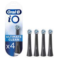 Oral-B iO Ultimate Clean Černé Kartáčkové Hlavy, Balení 4 ks