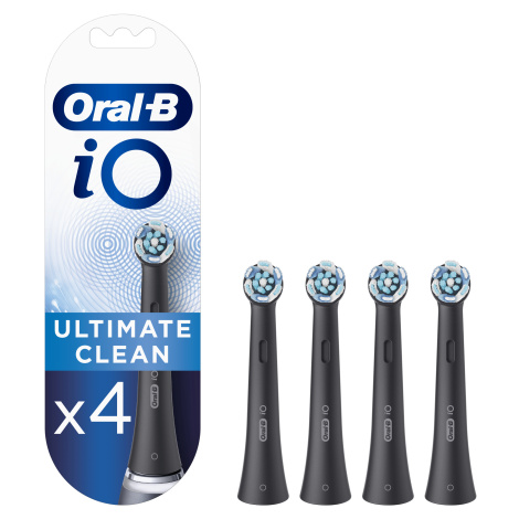 Oral-B iO Ultimate Clean Černé Kartáčkové Hlavy, Balení 4 ks