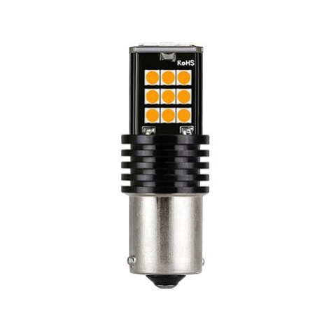 Rabel LED autožárovka BA15S 24 smd 3030 12V P21W oranžová