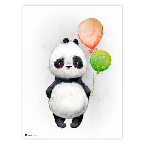 Panda s balony do dětského pokoje INSPIO