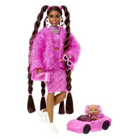 Barbie extra stylová brunetka s pejskem, mattel hhn06