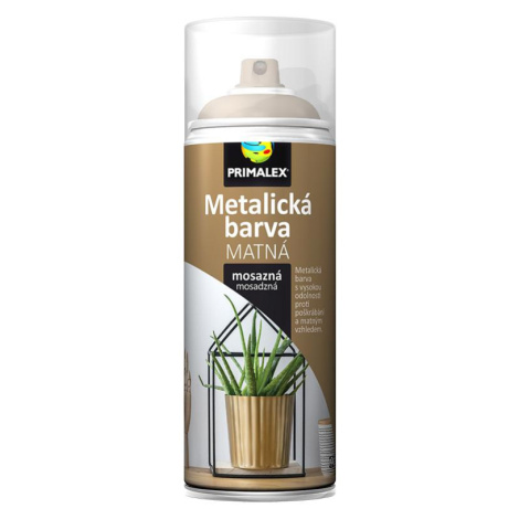 Sprej Primalex Metalická barva matná mosazná 400ml