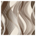Závěs dekorační nebo látka, New York Vlny, hnědý, 150 cm