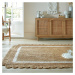 Flair Rugs koberce Kusový koberec Grace Jute Natural/White - 160x230 cm