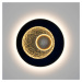 Holländer Nástěnné svítidlo Urano LED, hnědočerná/zlatá, Ø 60 cm, železo