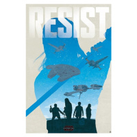 Plakát, Obraz - Star Wars - Resist, 61 × 91.5 cm