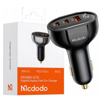 Mcdodo Výkonná Rychlonabíječka Do Auta Měřič 3X Usb Usb-c 128W Led