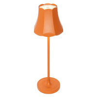 Retro stolní lampa oranžová dobíjecí IP44 - Granny