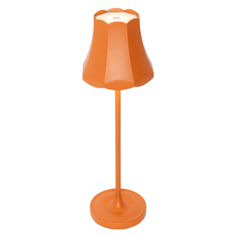 Retro stolní lampa oranžová dobíjecí IP44 - Granny QAZQA